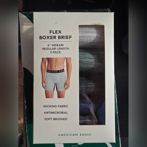 Rare Men's flex brief boxers underwear American Eagle AE Space Dye 5 Pack